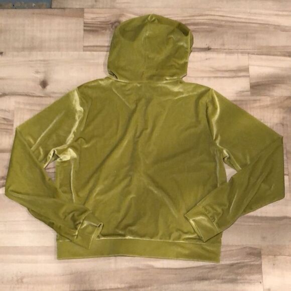 Fabletics Donna Velour chartreuse zip hoodie size medium - Picture 6 of 8